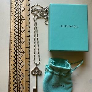 Tiffany & Co Large Fleur De Lis Key & Chain